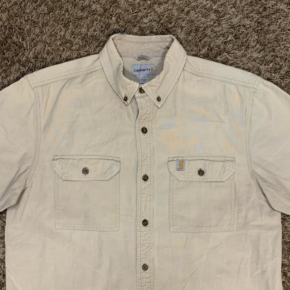 CARHARTT - MEN'S RELAXED FIT SOLID SHORT SLEEVE SHIRT size L